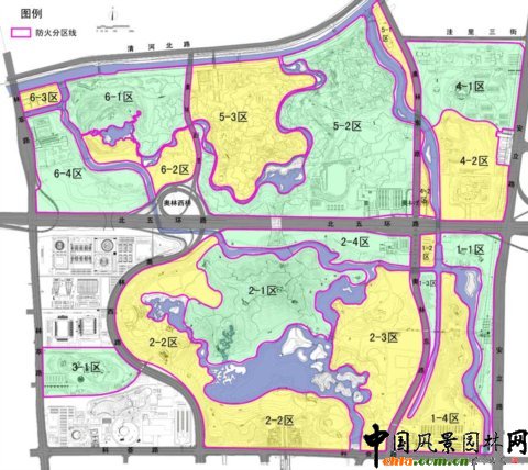 奧林匹克森林公園防火分區圖
