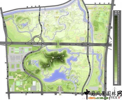 奧林匹克森林公園公園豎向規劃設計圖