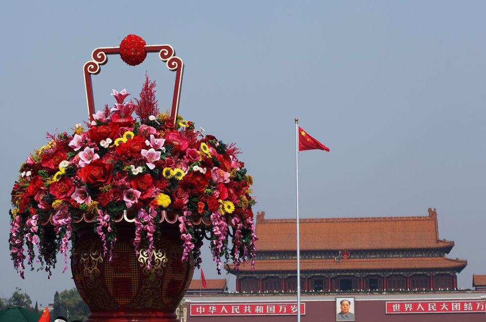 北京 天安門 花籃