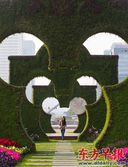 立體花壇 米老鼠 綠化