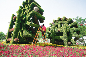 蘭州 馬拉松 綠雕