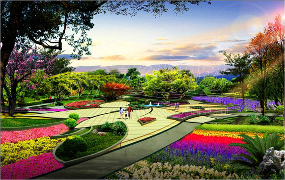 薰衣草花田效果圖