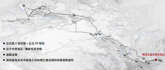 遺產(chǎn)點線路位置示意圖