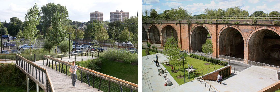 英國伍斯特大學蜂巢圖書館雨水花園景觀設計