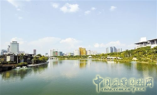 民歌湖良好的環(huán)境為南寧市海綿城市建設(shè)奠定了基礎(chǔ)
