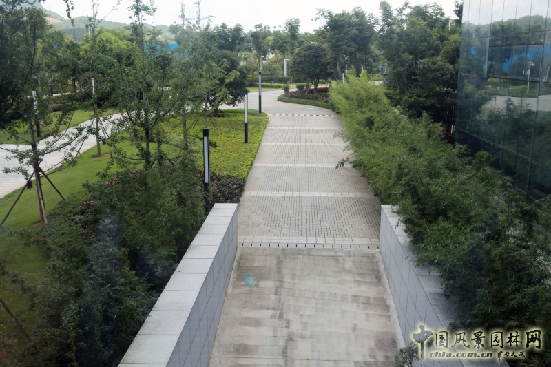 主樓南側(cè)地庫(kù)出口景觀
