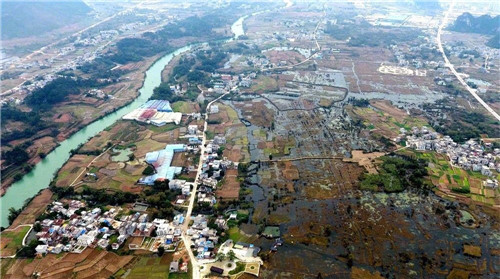 航拍生態(tài)綠洲——都安澄江國(guó)家濕地公園